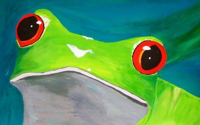 frog art print