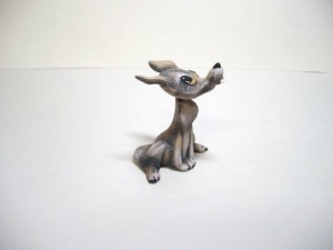 handmade ceramic wolf