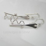 Argentium Silver Stick Earrings by LADesignsInSilver