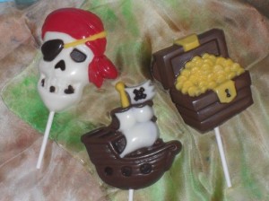 handmade chocolate candy pirate theme