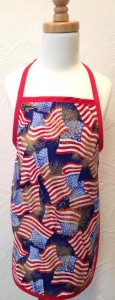 child apron american flag handmade