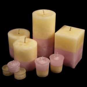 country flower votive candles