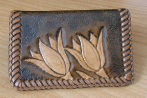 hand tooled leather wallet