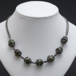 Silver & Gemstone Wirewrapped Necklace