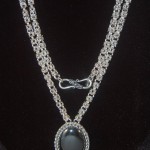 Sterling Silver Byzantine & Half Persian Hematite Necklace