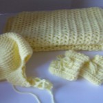 Baby Shower Set Blanket Booties & Hat