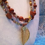 Autumn Leaf Beaded Necklace