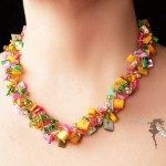 Color Me Spring Wire Bead Crochet Necklace