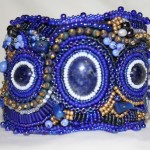 Lapis Lazuli Beaded Cuff Bracelet