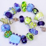 Periwinkle Handmade Moretti Glass Bead Set