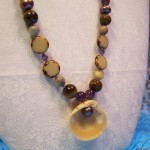 Purple Beaches Beaded & Shell Necklace