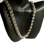 Sterling Silver Barrels Weave Chainmaille Necklace