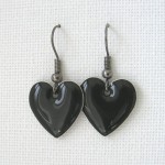 Black Heart Earrings