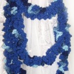 Whimsical Fairywing Lock Crochet Long Scarf Blue Lagoon