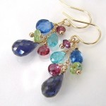 Gemstone & Gold Earrings