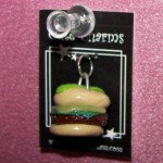 Hamburger Polymer Clay Charm