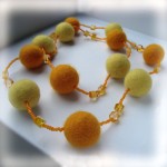 Orange Lemon Fleece Necklace