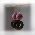 Pink Fleece Earrings