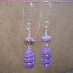 Purple Drips Handcrafted Glass Earrings