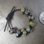 Raku Dot Hankcrafted Lampwork Glass Beads