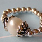 Sterling Silver & Pearl Stretch Ring