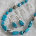 Turquoise & Bali Necklace & Earring Set