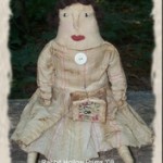 Primitive Stitchin Sally Doll With Needlecase