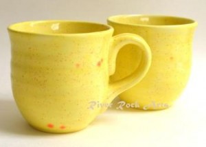 Hanmade Yellow Ceramic Mugs