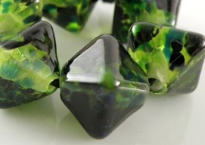 Six Handmade Lampwork Beads