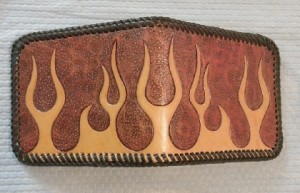 Leather Flames Wallet