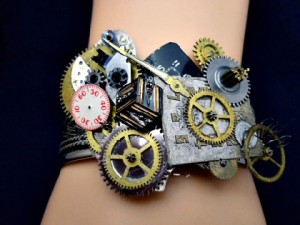 Time is Askew Steampunk Bracelet