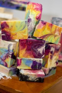 Handmade Swirly Rainbow Soap