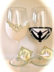 Handpainted wine glasses