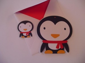 Kids penguin card