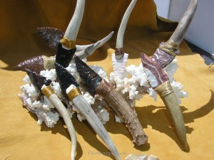 collection of knapped knives