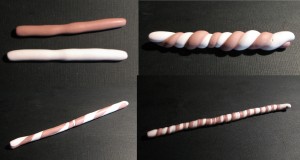 Polymer clay twist cane