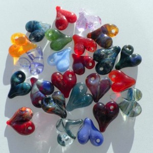 Glass Heart Charm Custom Made Just for You by Untamedrose