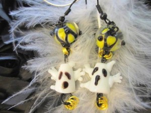 Spooky Ghost Earrings   by fairiebaubles  