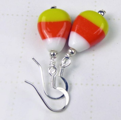 candy corn earrings candy earrings orange earrings 