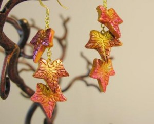 Autumn Leaf Earrings by phoenixartstudio