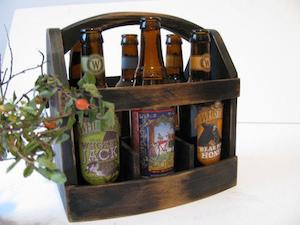 Wood 6 pack beer carrier Original beer boat by woodacooda