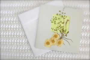 pressed flower greeting card