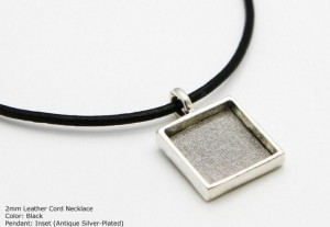 microscopic text pendant