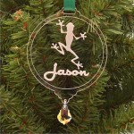 Personalize Climbing Frog Ornament with Swarovski Crystal by OttavaDesigns