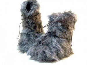 handmade fur booties