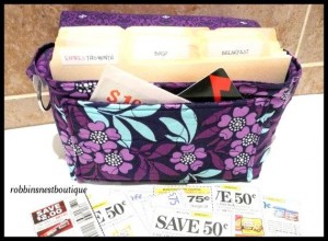 quilted coupon organizer holder
