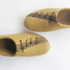 felted handmade slippers