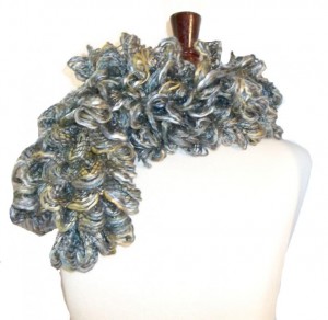 handmade ruffled scarf