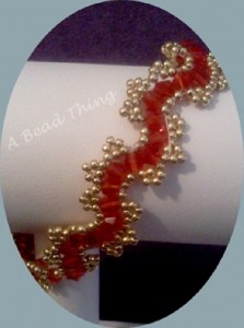 bead weave crystal bracelet