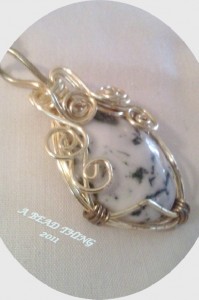 Handmade wire wrapped pendant